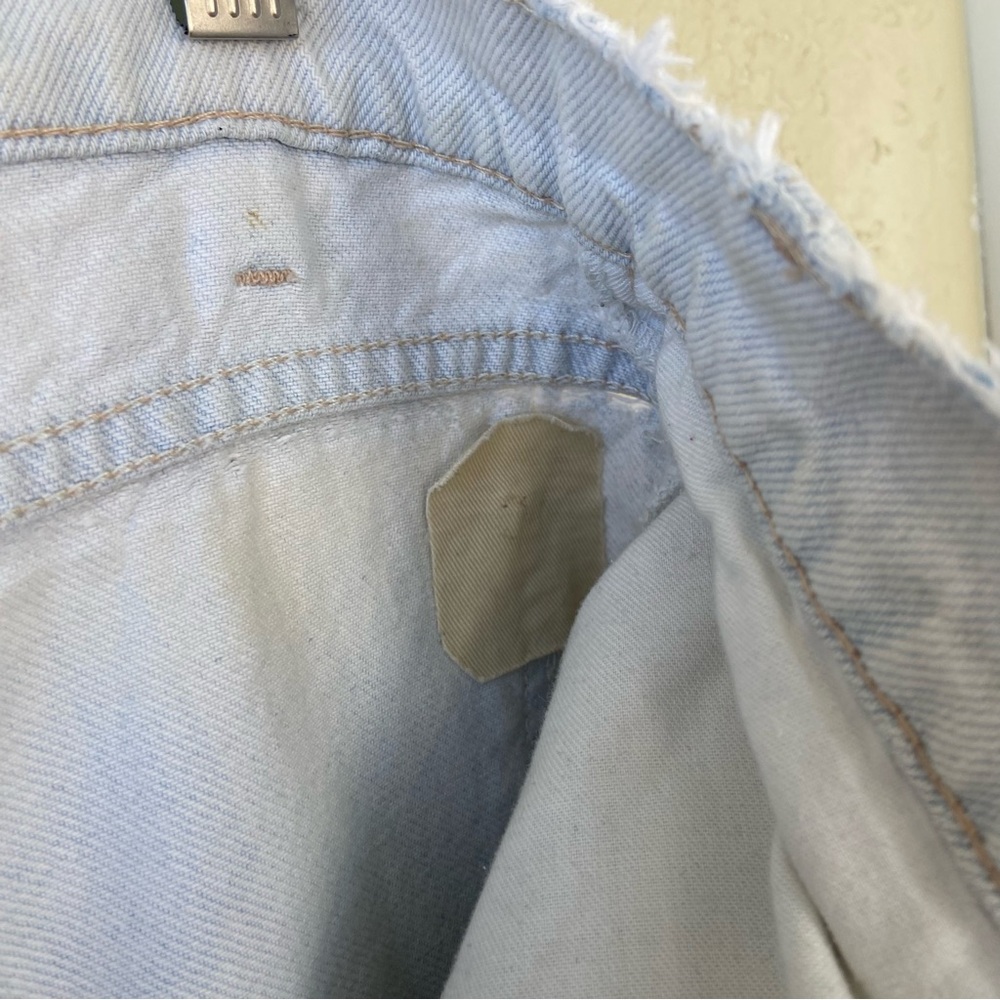 Vintage 70s Mens 32x34 Levi’s 550 Light Wash Orange Tab Distressed Denim Jeans - Picture 10 of 14